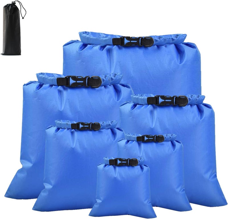 ILZAR Store 6PCS Dry Bags Waterproof, Lightweight Dry Bags for Kayaking Waterproof，Outdoor Waterproof Bag for Kayaking Hiking Boating Camping - Image 1